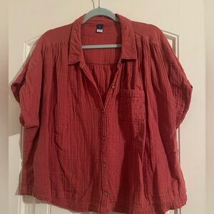 Old navy cropped linen top